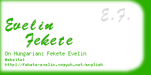 evelin fekete business card